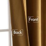 MIULEE Gold Velvet Curtains 84 inches - Luxury Room Darkening Curtains for Bedroom Living Room Thermal Insulated Super Soft Blackout Window Drapes Back Tab, Golden, W52 x L84 inches, 2 Panels