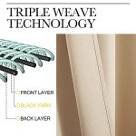 NICETOWN Thermal Insulated Grommet Room Darkening Curtains/Draperies/Panels for Bedroom (2 Panels, W42 x L63 inches, Biscotti Beige)