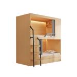 Newest Capsule Hotel Bedroom Set Horizontal Curtain Bunk Bed