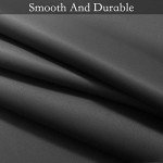 SimpleHome Ombre Room Darkening Curtains for Bedroom, Gradient Black to Grey White Light Blocking Thermal Insulated Grommet Window Curtain/Drapes for Living Room,2 Panels, 52x84 inches Length
