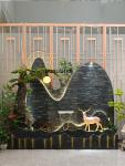 Cy Large Rockery Water Curtain Wall Water Fountain Decoration Circulating Water Outdoor Courtyard Decoration Indoor Living Room
