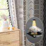 ColorBird 100% Boho Blackout Curtains 2 Panels 84 Inch Black White Western Southwest Aztec Thermal Black Out Patterned Curtain Drapes for Living Room Bedroom