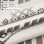 ColorBird 100% Boho Blackout Curtains 2 Panels 84 Inch Black White Western Southwest Aztec Thermal Black Out Patterned Curtain Drapes for Living Room Bedroom