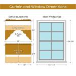 American Linen 3 Piece Sequin Embroidered Window Curtain Set – Valance and Tiers – Kitchen, Living Room, or Bathroom Curtains