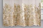 American Linen 3 Piece Sequin Embroidered Window Curtain Set – Valance and Tiers – Kitchen, Living Room, or Bathroom Curtains