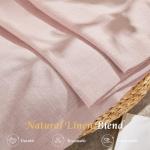 StangH Textured Linen Pink Curtains 84 inches Long, Thick Light Filtering Farmhouse Window Drapes Solid Privacy Semi Sheer Panels for Girls Bedroom Nursery, W55 x L84, 2 Panels
