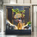 ssK178 ss25 Alpine water curtain wall running water screen partition living room office rockery water feature floor ornament