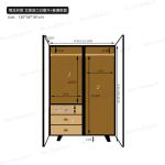 Grandma's big wardrobe French retro double door wardrobe solid wood gauze curtain American glass cabinet small apartment bedroom