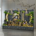 Water curtain wall rockery flowing water fountain floor ornament living room courtyard lucky decoration