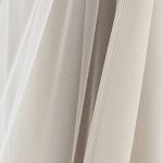 Bujasso Beige 90% Blackout Curtains with Sheer Overlay Mix and Match Double Layer Thermal Insulated Window Panels 84 inch for Living Room Bedroom Beige Drapes with Tiebacks Grommet Top 37" Wx84 Lx2