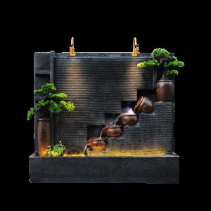 Advanced new Chinese style flowing wall, water curtain wall, screen, living room, floor to ceiling decoration, large courtyard