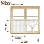 Jilron Short Kitchen Curtains Sheer Cafe Curtain with White Stripe Pattern for Window Over Sink, Privacy & Decorative Kitchen Blinds (White-25 W x 24" L-2 Panels)