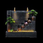 Advanced new Chinese style flowing wall, water curtain wall, screen, living room, floor to ceiling decoration, large courtyard