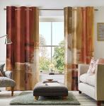 Asuexpect Burnt Orange Curtains 2 Panels Abstract Rust Curtain Room Darkening Grommet Window Drapes Modern Decorative Window Treatments for Bedroom Living Room, 52x84 Inches
