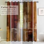 Asuexpect Burnt Orange Curtains 2 Panels Abstract Rust Curtain Room Darkening Grommet Window Drapes Modern Decorative Window Treatments for Bedroom Living Room, 52x84 Inches