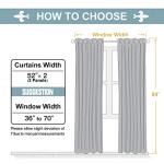 ChrisDowa White 100% Blackout Curtains for Bedroom with Black Liner, 2 Thick Layers Total Blackout Thermal Insulated Grommet Window Curtains 2 Panels Set (Pure White, 52 x 84 Inch)