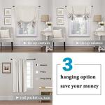 H.VERSAILTEX Blackout Room Darkening Curtain Balloon Curtains & Tie-up Curtains Bathroom Window Shades Short Rod Pocket Curtain Panel - 42" Wide by 63" Long - Solid in Ivory/Cream