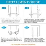 H.VERSAILTEX Blackout Room Darkening Curtain Balloon Curtains & Tie-up Curtains Bathroom Window Shades Short Rod Pocket Curtain Panel - 42" Wide by 63" Long - Solid in Ivory/Cream