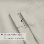 H.VERSAILTEX Blackout Room Darkening Curtain Balloon Curtains & Tie-up Curtains Bathroom Window Shades Short Rod Pocket Curtain Panel - 42" Wide by 63" Long - Solid in Ivory/Cream