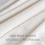 NICETOWN 230GSM Linen Blend Semi Sheer Curtains 96 inches Long, Back Tab & Rod Pocket with Pleat Tab Privacy Farmhouse Window Treatments Light Filtering for Living Room, W52 x L96, 2 Panels