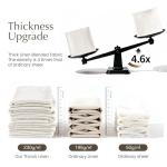 NICETOWN 230GSM Linen Blend Semi Sheer Curtains 96 inches Long, Back Tab & Rod Pocket with Pleat Tab Privacy Farmhouse Window Treatments Light Filtering for Living Room, W52 x L96, 2 Panels