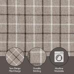 Madison Park Anaheim Cabin Plaid Curtain Window, Thermal Insulated Fleece Lining, Living Room Decor Room Darkening Drape for Bedroom, 1-Single Panel Pack, 50" x 84", Rod Pocket, Brown