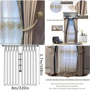 Thermal Insulated Blackout Curtains for Bedrooms and Living Rooms - Modern French Style Window Treatments with Unique Design