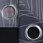 Estelar Textiler Thermal Insulated Blackout Curtains for Bedroom, Ombre Black and Greyish White Blackout Drapes for Living Room, Gradient Full Light Blocking Energy Saving Curtains, 52Wx84L, 2 Panels