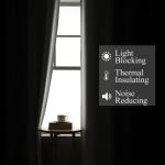 Estelar Textiler Thermal Insulated Blackout Curtains for Bedroom, Ombre Black and Greyish White Blackout Drapes for Living Room, Gradient Full Light Blocking Energy Saving Curtains, 52Wx84L, 2 Panels