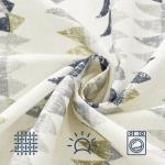 jinchan Linen Nursery Curtains for Living Room Boho Curtains for Bedroom Kids Room 84 Inches Long Geometric Printed Farmhouse Drapes Rod Pocket Window Treatment Curtain Set of 2 Panels Indigo-Gray