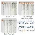 jinchan Linen Nursery Curtains for Living Room Boho Curtains for Bedroom Kids Room 84 Inches Long Geometric Printed Farmhouse Drapes Rod Pocket Window Treatment Curtain Set of 2 Panels Indigo-Gray