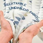 jinchan Linen Nursery Curtains for Living Room Boho Curtains for Bedroom Kids Room 84 Inches Long Geometric Printed Farmhouse Drapes Rod Pocket Window Treatment Curtain Set of 2 Panels Indigo-Gray