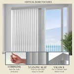 CHICOLOGY Vertical Blackout Blinds , Door Blinds & Shades, Window Shade for Sliding Doors, Oxford Grey (Vinyl) 78"W X 84"H