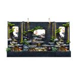 Large rockery water curtain wall ornament feng shui wall flowing water fountain lucky hotel villa club living room