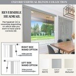 CHICOLOGY Vertical Blackout Blinds , Door Blinds & Shades, Window Shade for Sliding Doors, Oxford Grey (Vinyl) 78"W X 84"H