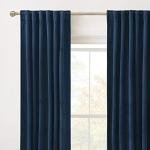 RYB HOME Blue Velvet Curtains 84 inches - Blackout Curtains for Living Room, Thermal Insulated Noise Reducing Panels Soft Luxury Window Decor for Kids Bedroom, Navy Blue, W52 x L84 inches, 2 Panels