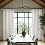 Pinch Pleated Linen Curtains 90 Inches Long for Living Dining Room Bedroom 2 Panel Set Natural Cream Birch Pinch Pleat Curtain 90 Inch Neutral Boho Floor to Ceiling Curtains Semi Sheer Linen Drapes