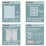 BGment White Blackout Curtains for Bedroom 63 Inch Long - Thermal Insulated Black Out Curtains Room Darkening Soundproof Rod Pocket Window Curtains for Living Room, Each Drape Panel 52 Inch Wide