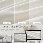 Pinch Pleated Linen Curtains 90 Inches Long for Living Dining Room Bedroom 2 Panel Set Natural Cream Birch Pinch Pleat Curtain 90 Inch Neutral Boho Floor to Ceiling Curtains Semi Sheer Linen Drapes