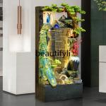 Cy56  Water curtain wall, rockery, flowing water fountain landscaping foyer, landscape living room ornament