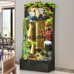Cy56  Water curtain wall, rockery, flowing water fountain landscaping foyer, landscape living room ornament