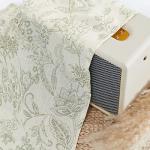 jinchan Floral Kitchen Curtains for Windows 24 Inch Linen Tier Farmhouse Cafe Curtains Country Botanic Small Window Rod Pocket Rustic Flax for Laundry Bathroom RV 2 Panels Sage Green on Beige