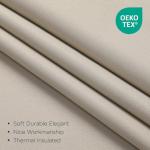 Joydeco Blackout Curtains 84 Inch Length 2 Panels Set, Thermal Insulated Long Curtains& Drapes 2 Burg, Room Darkening Grommet Drapes for Bedroom Living Room Window (Light Beige, W52 x L84 Inch)