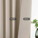 Joydeco Blackout Curtains 84 Inch Length 2 Panels Set, Thermal Insulated Long Curtains& Drapes 2 Burg, Room Darkening Grommet Drapes for Bedroom Living Room Window (Light Beige, W52 x L84 Inch)