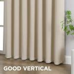 Joydeco Blackout Curtains 84 Inch Length 2 Panels Set, Thermal Insulated Long Curtains& Drapes 2 Burg, Room Darkening Grommet Drapes for Bedroom Living Room Window (Light Beige, W52 x L84 Inch)