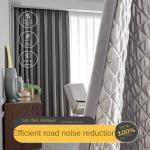 Noise Reduction Sound Insulation Bedroom Curtains Modern Simple  100% Blackout Curtains For Living Room Balcony Window Blinds