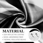 weesire Black and Grey Curtains Modern Striped Decorative 50% Light Blocking Darkening Grommet Grey Curtain for Living Room Villa, Bedroom Gray and White 2 Panels Set, 52x84 Inches