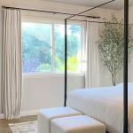 INOVADAY 100% Blackout Curtains for Bedroom, Black Out Curtains 84 Inch Long, Clip Rings Linen Blackout Drapes, Thermal Insulated Room Darkening for Living Room, 2 Panels - Beige,W50xL84