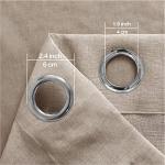 DWCN Faux Linen Ombre Sheer Curtains - Gradient Semi Voile Grommet Top Window Curtains for Bedroom and Living Room, Set of 2 Panels, 52 x 84 Inches Long, Chocolate Brown