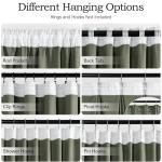 MIULEE Sage Green Velvet Curtains 84 inches 2 Panels - Pinch Pleat Luxury Room Darkening Window Drapes for Bedroom Living Room Blackout Thermal Insulated Super Soft, Back Tab Rod Pocket, W52 x L84